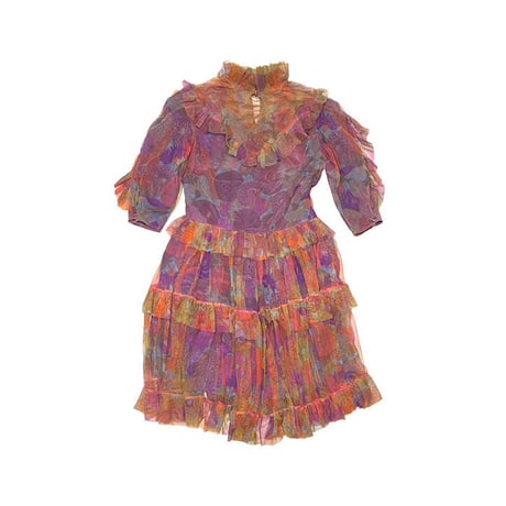 【USED】60'S PSYCHEDELIC ORGANDY DRESS