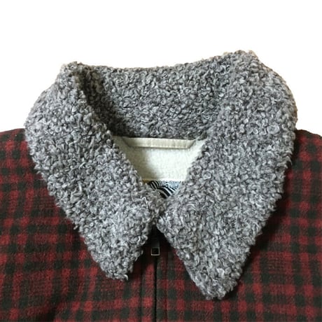 【USED】CHECK WOOL BOMBER JACKET