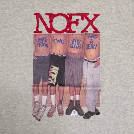 【USED】90's NOFX White Trash, Two Heebs and a Bean T-SHIRT