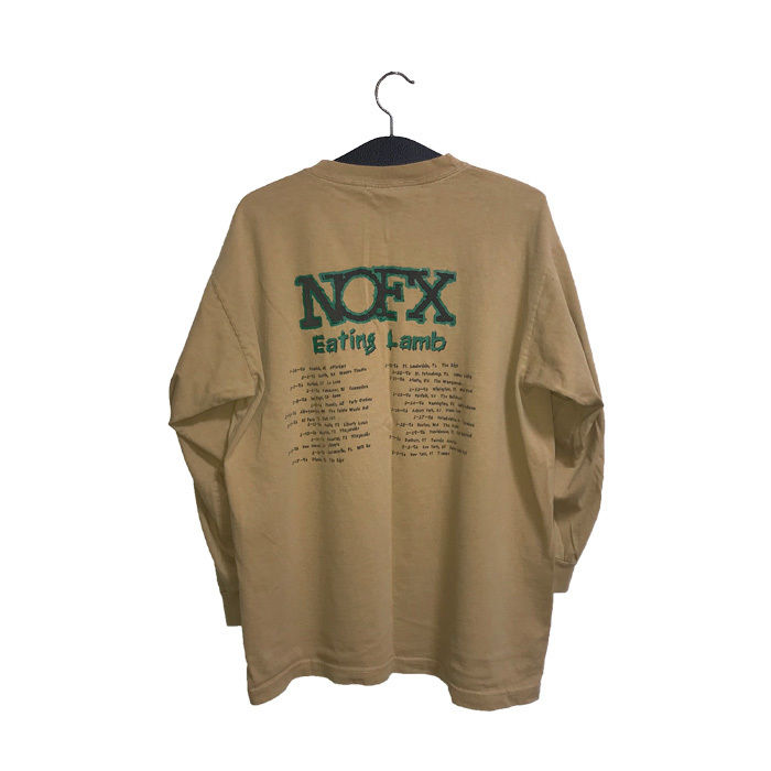 USA製 シングルステッチ NOFX Eating Lamb ロンT 両面 USED】90'S NOFX 