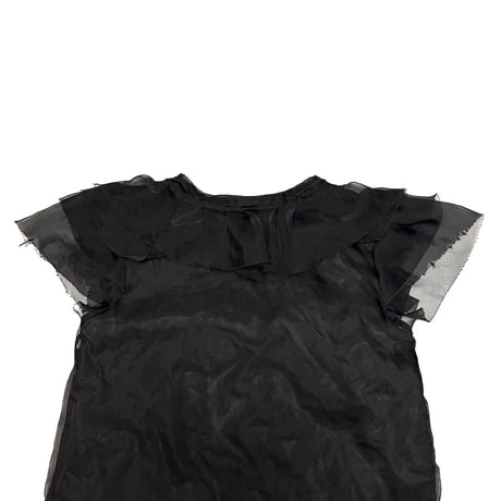 【USED】00's Twelve By Twelve Ruffle Tulle Mini Dress