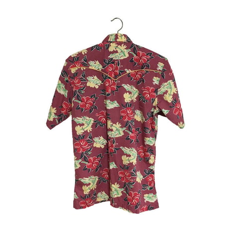 【USED】WRANGLER ALOHA SHIRT with WESTERN STYLE