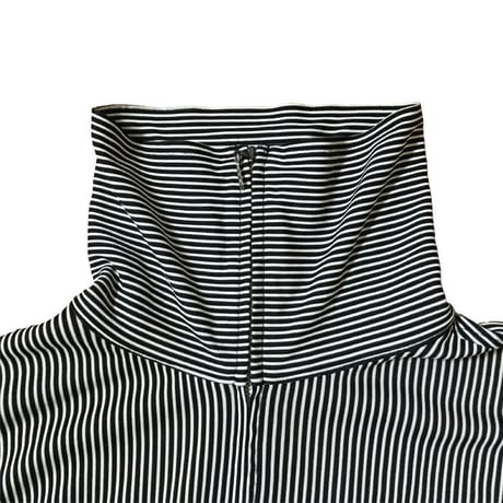 【USED】JEANPAUL GAULTIER CLASSIQUE STRIPE ZIP-UP TOP