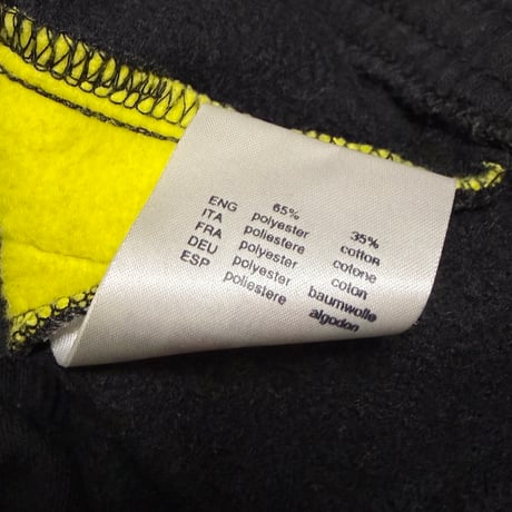 【USED】90's-00's Lotto Logo Tape Pullover Sweat Hoodie Black/Yellow