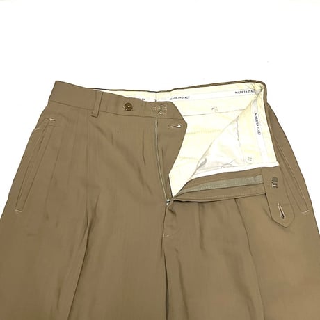 【USED】60'S-70'S SUPER 100'S WOOL SLACKS PANTS BEIGE