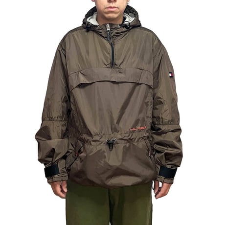 【USED】00's TOMMY HILFIGER PADDED NYLON ANORAK JACKET