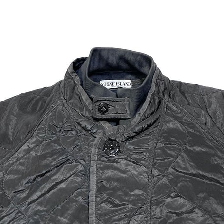 【USED】STONE ISLAND 2005AW DARK GREY NYLON METAL QUILTED JACKET
