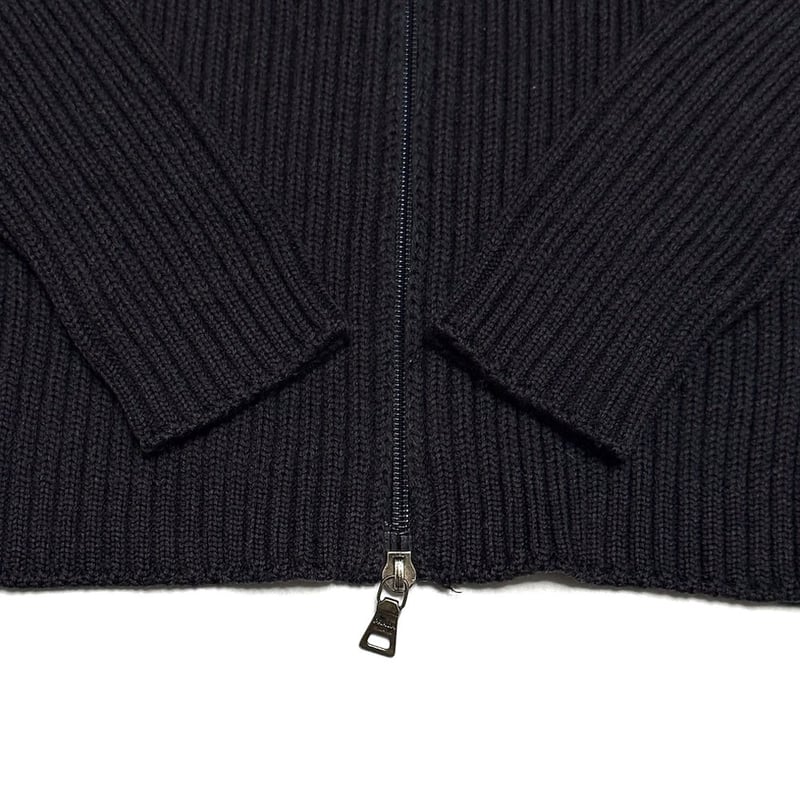 ※専用PRADAドライバーズニット ウール100% size 48 Black USED】00's PRADA Ribbed Wool Drivers Knit Zip-U