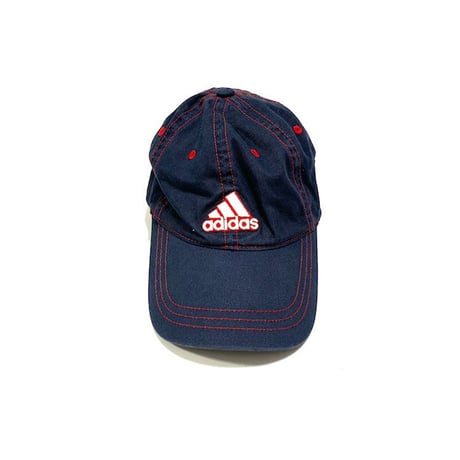 【USED】00'S ADIDAS PERFORMANCE LOGO CAP BLACK × RED