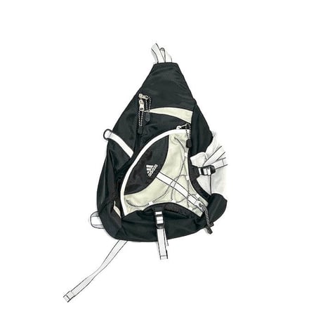 【USED】00'S ADIDAS BODY BAG GRAY × BLACK
