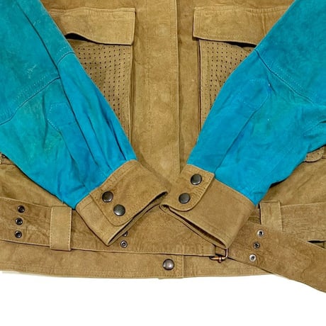 【USED】80'S LAUREL 2TONE SUEDE LEATHER JACKET MADE IN W.GERMANY