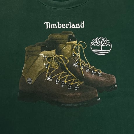 【USED】90's Timberland Trekking Boots Graphic T-shirt