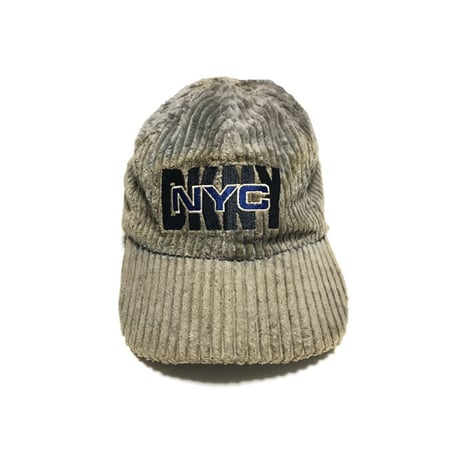 【USED】90'S  DKNY WIDE WALE CORDUROY CAP