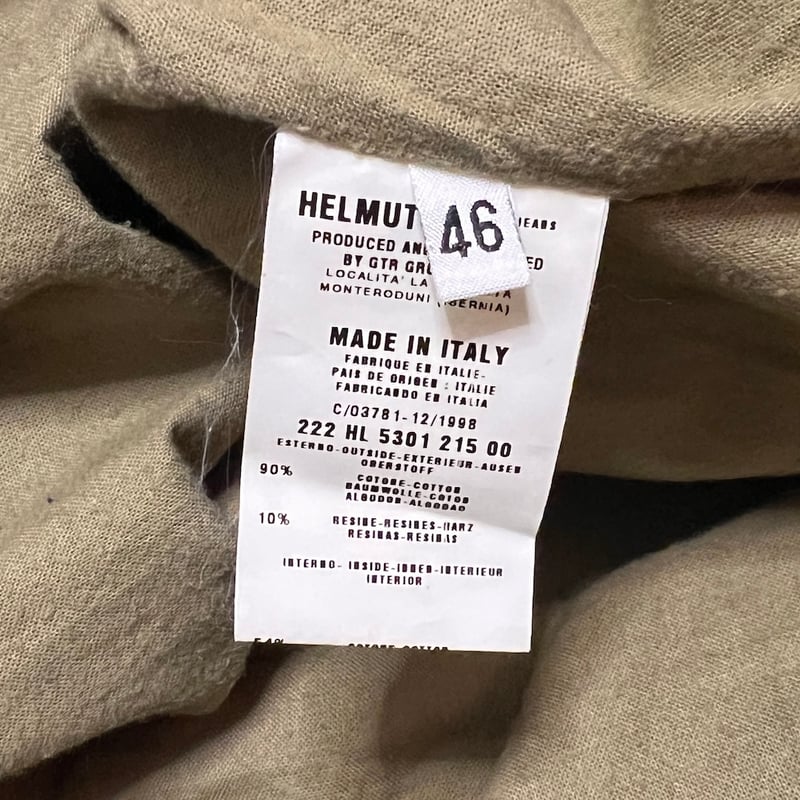 USED】HELMUT LANG 1999 4LINE PAINT MILITARY COA