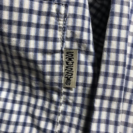 【USED】90'S  STUSSY CHECK B.D SHIRT