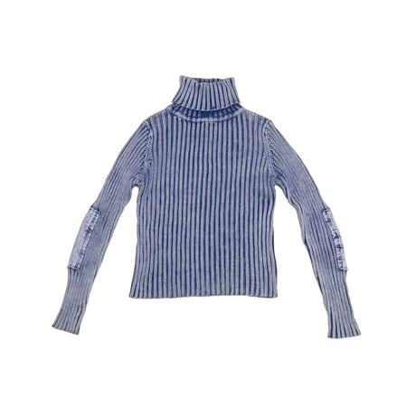 【USED】00's Indigo Ribbed Turtleneck Knit