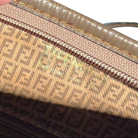 【USED】VINTAGE FENDI ZUCCHINO PATTERN PVC×LEATHER SHOULDER BAG