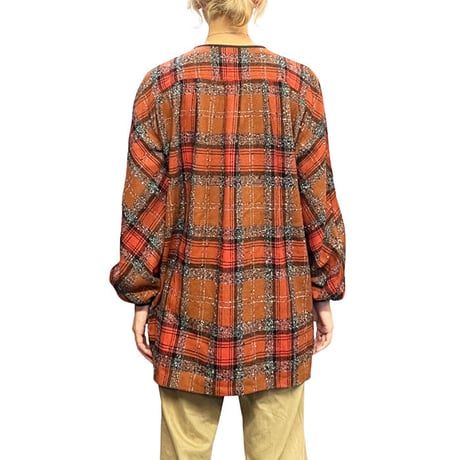 【USED】80'S VALENTINO MISS V PLAID TUNIC