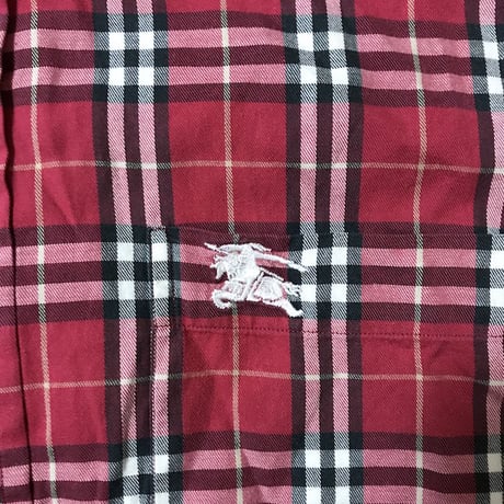 【USED】BURBERRYS RED CHECK B.D SHIRT