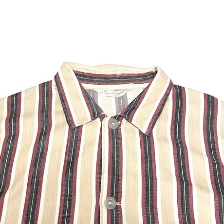 【USED】70's Eichsfeld Konfektion STRIPE WORK SHIRT JACKET④