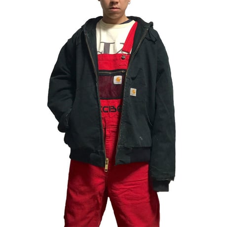 【USED】CARHARTT DUCK LAND HOODED JACKET WITH RICHARD HAMILTON DESIGN