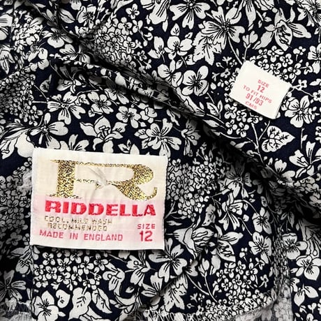 【USED】70's RIDDELLA LIBERTY PATTERN BOLERO & N/S DRESS
