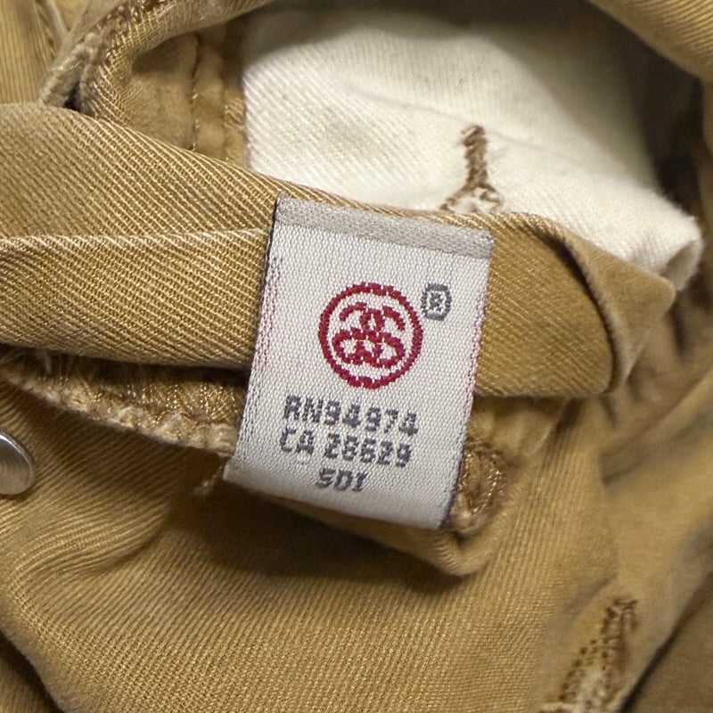 USED】00's STUSSY Double Knee Ripstop Work Over