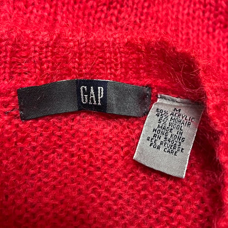 【USED】90's OLD GAP MOHAIR CARDIGAN RED