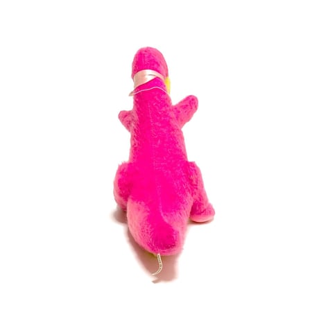 【USED】80's PINK DINOSAUR STUFFED TOY