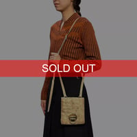 【USED】Vintage Faux Croco Mini Shoulder Bag with Gold Hardware