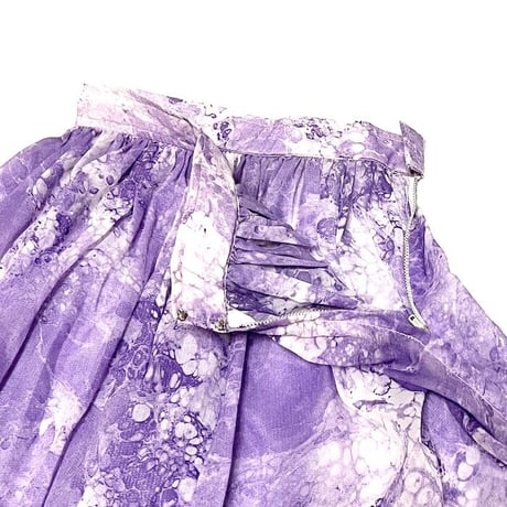 【USED】80'S PURPLE MARBLE LONG SKIRT