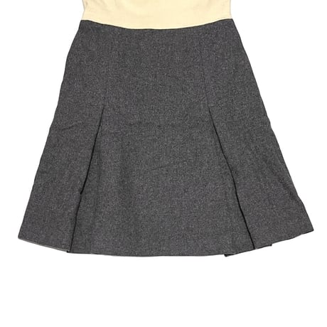 【USED】60's Anthony Charles BICOLOR WOOL TWEED SLEEVELESS DRESS