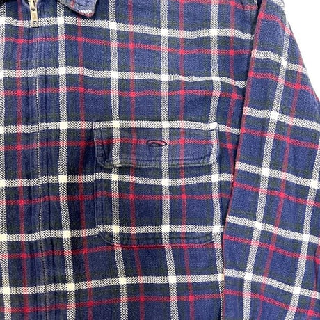 【USED】90'S-00'S VANS CHECK ZIP SHIRT