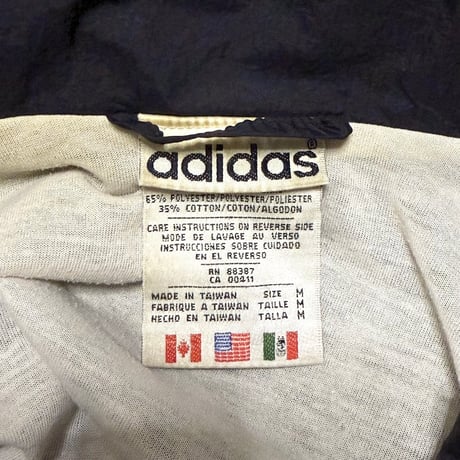 【USED】80'S-90's adidas NYLON JACKET BLACK MADE IN TAIWAN