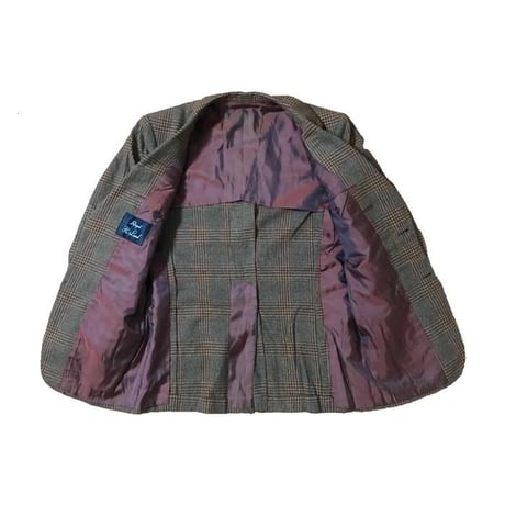 【USED】70'S WOOL CHECK TAILORED JACKET