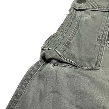 【USED】00's BILLABONG Cyberpunk Cargo Pants Faded Grey Khaki