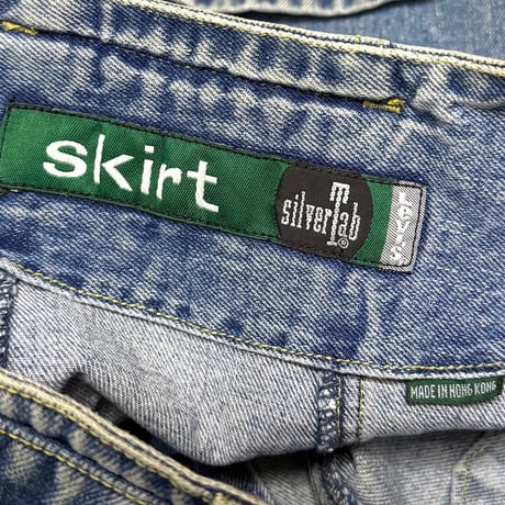 【USED】90's Levi’s SilverTab Button Front Denim Mini Skirt
