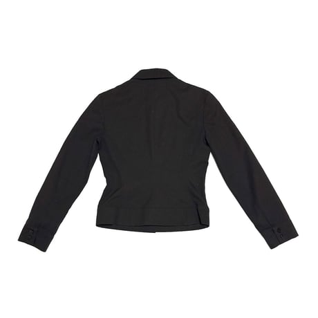 【USED】90's-00's miu miu Sculpted Waist Trucker Jacket Black