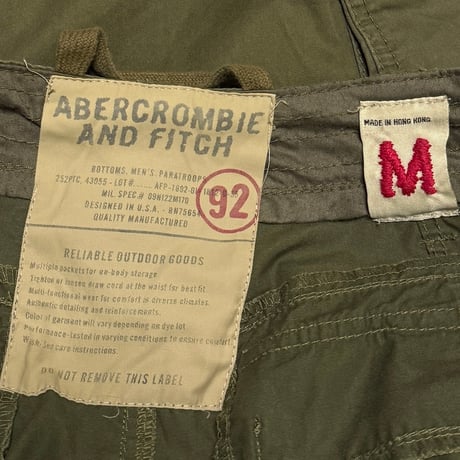 【USED】00's Abercrombie & Fitch Baggy Cargo Pants Olive