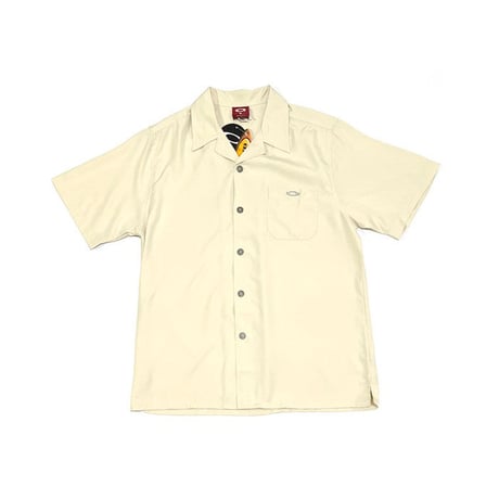 【DEAD STOCK】00'S OAKLEY OPEN COLLAR SHIRT BEIGE