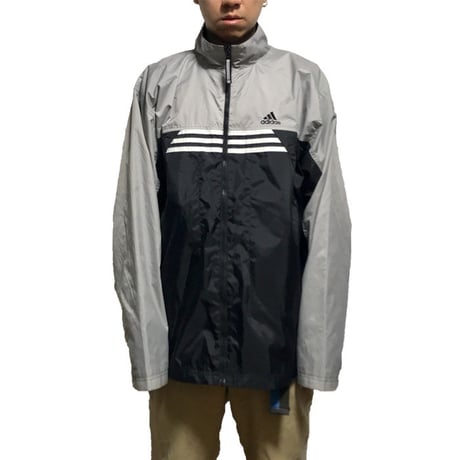 【USED】90'S ADIDAS SPORTS JACKET BLACK×GRAY
