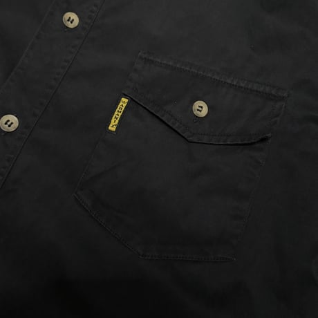 【USED】90's ARMANI JEANS Cotton Western Shirt Black