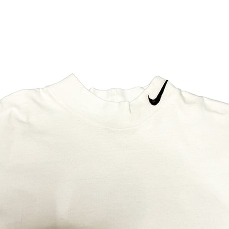 【USED】90s NIKE EMBROIDERED SWOOSH MOCKNECK T-SHIRT