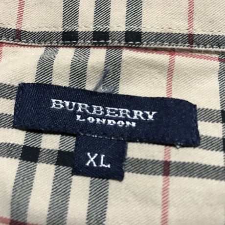 【USED】00'S BURBERRY LONDON NOVA CHECK SHIRT