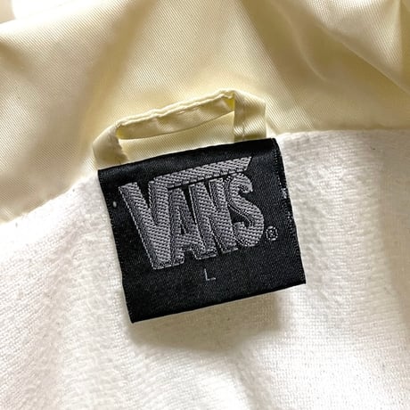 【USED】90's-00's VANS COACH JACKET WHITE