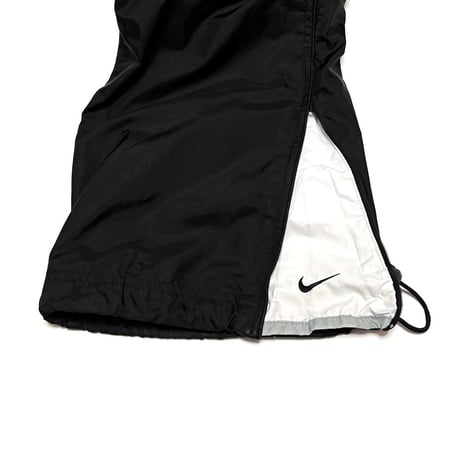 【USED】 00's EURO NIKE NYLON PANTS BLACK HIDDEN SWOOSH