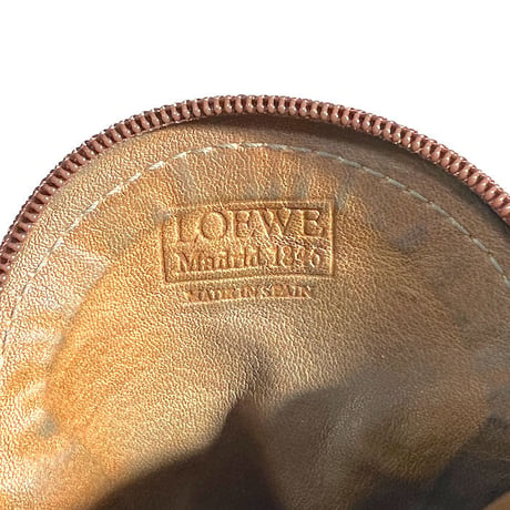 【USED】90'S LOEWE ANAGRAM SUEDE COIN CASE