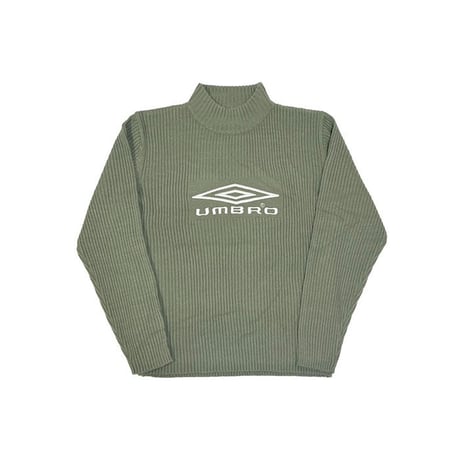 【USED】00'S UMBRO HI-NECK RIB KNIT SWEATER