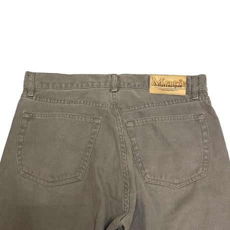 【USED】90's-00's Matinique Jeans Bias-Twill Wide Work Trousers