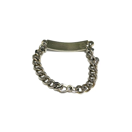 【USED】Vintage ID BRACELET NICKEL SLVER